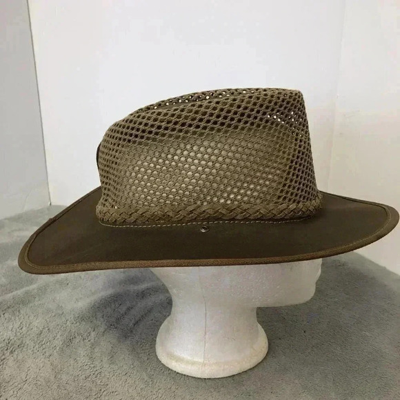 Bukskins Uniek Veldsun Outback Shade Safari Wide Brim Canvas Mesh Hat - Picture 2 of 9